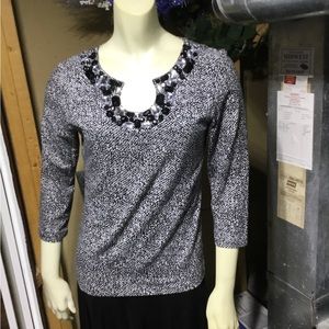 Ruby Rd. Black & White Top